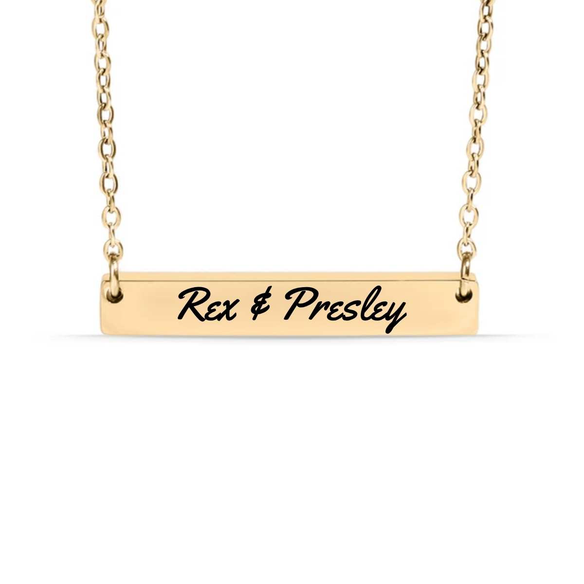 Personalized Name Bar Necklace