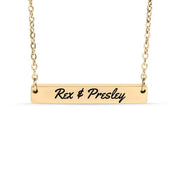 Personalized Name Bar Necklace