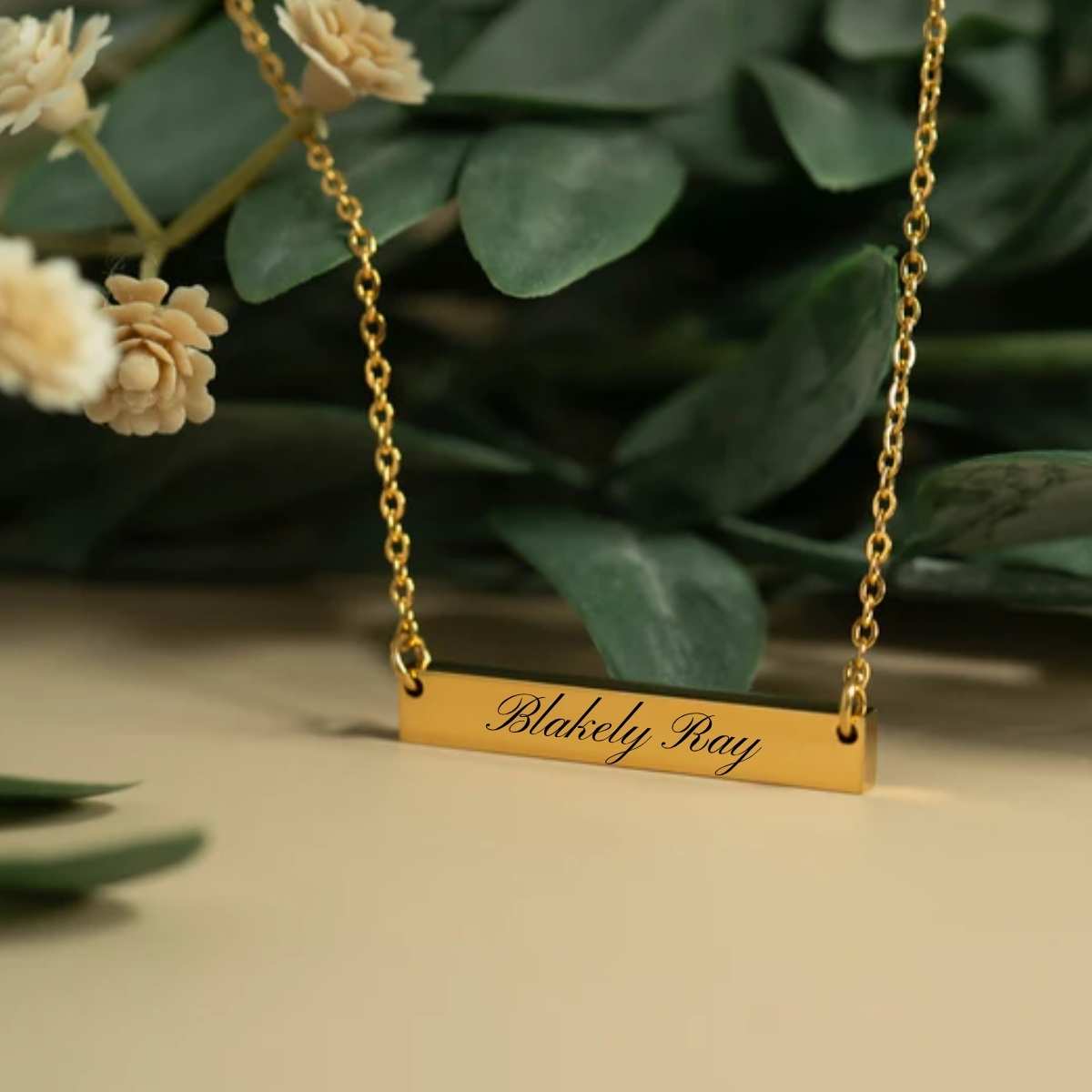 Personalized Name Bar Necklace