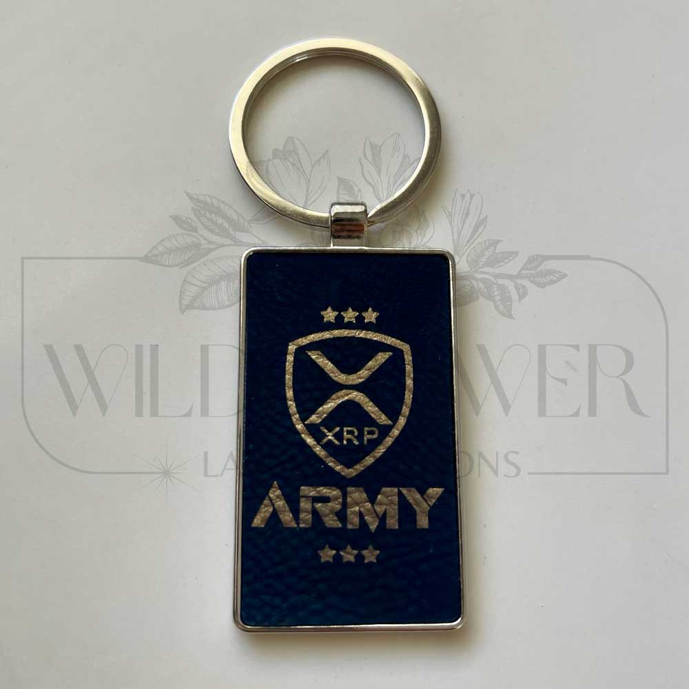 XRP Army Keychain - Leather/Metal