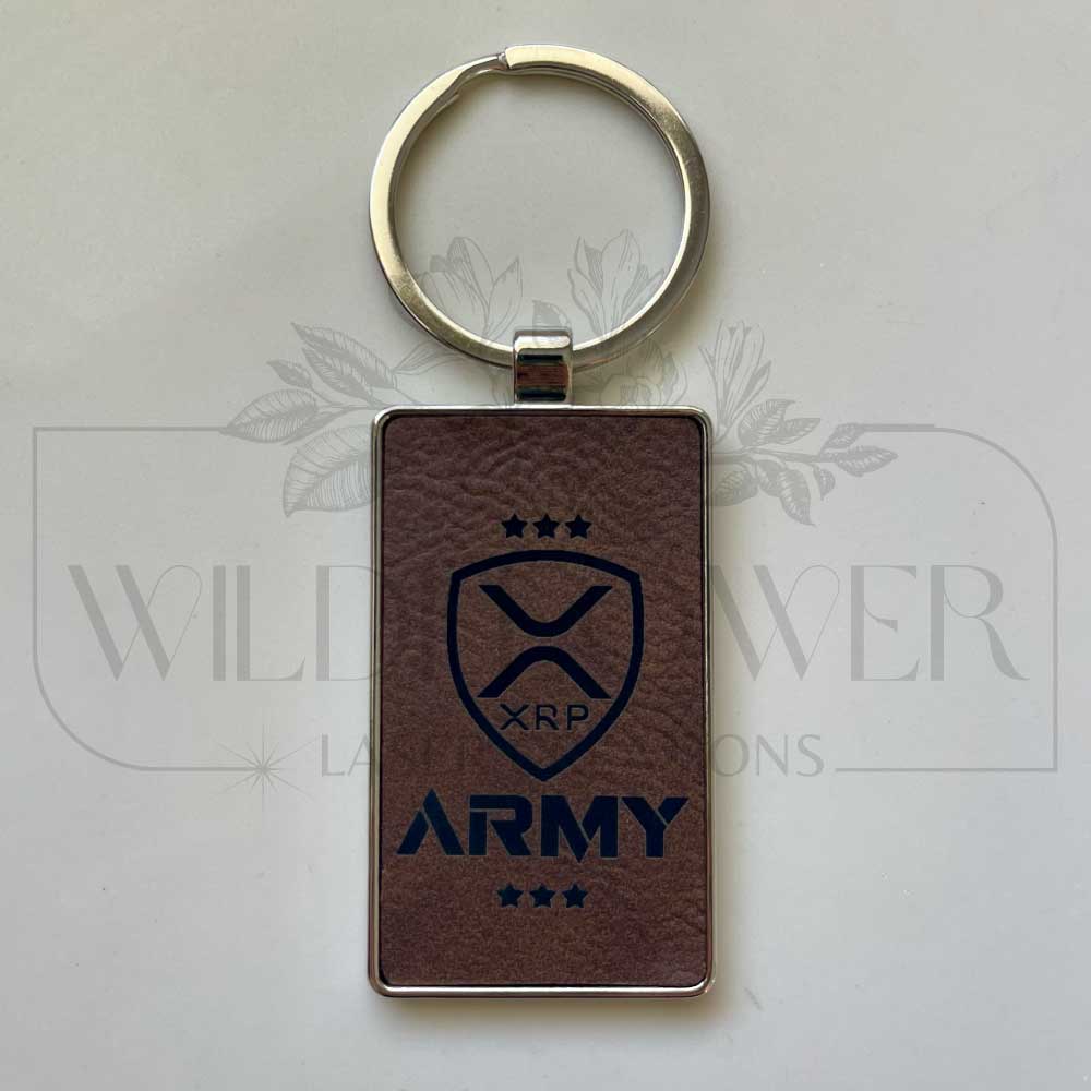 XRP Army Keychain - Leather/Metal