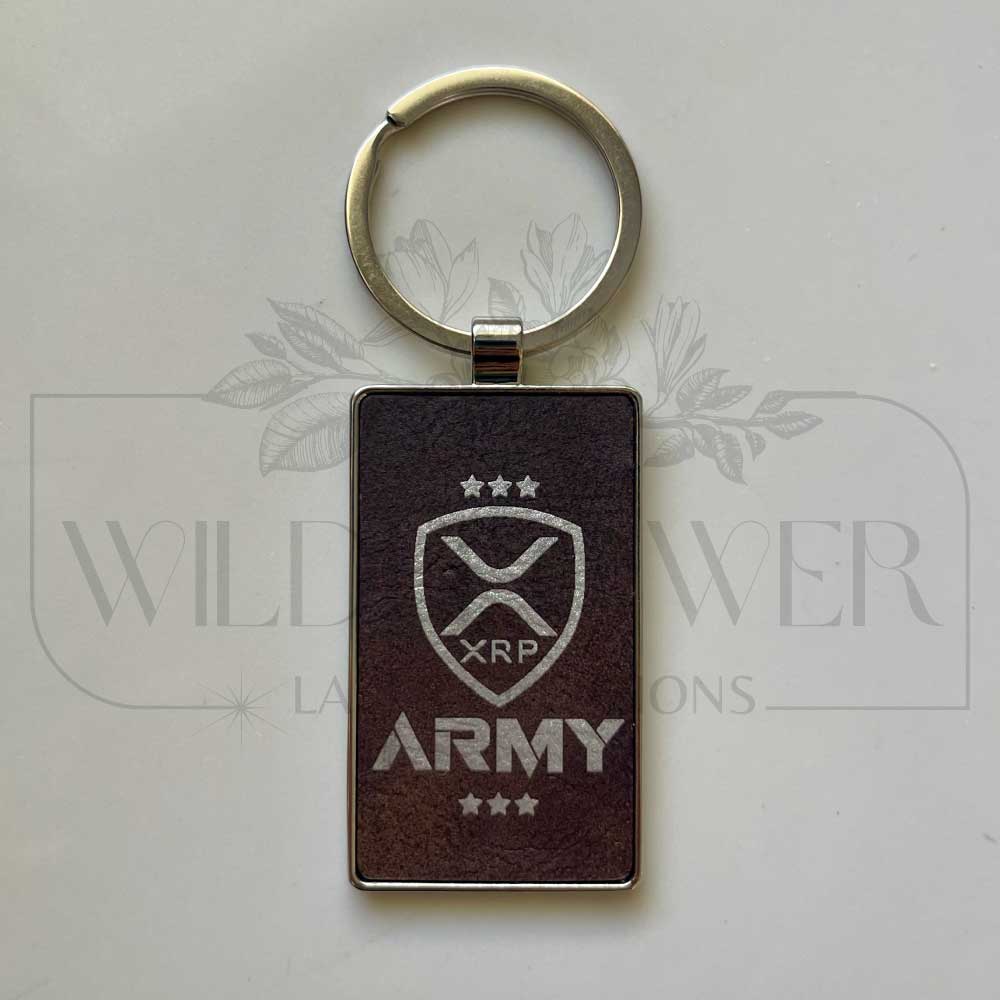 XRP Army Keychain - Leather/Metal