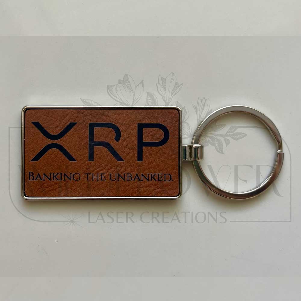 XRP Banking the Unbanked Keychain - Leather/Metal