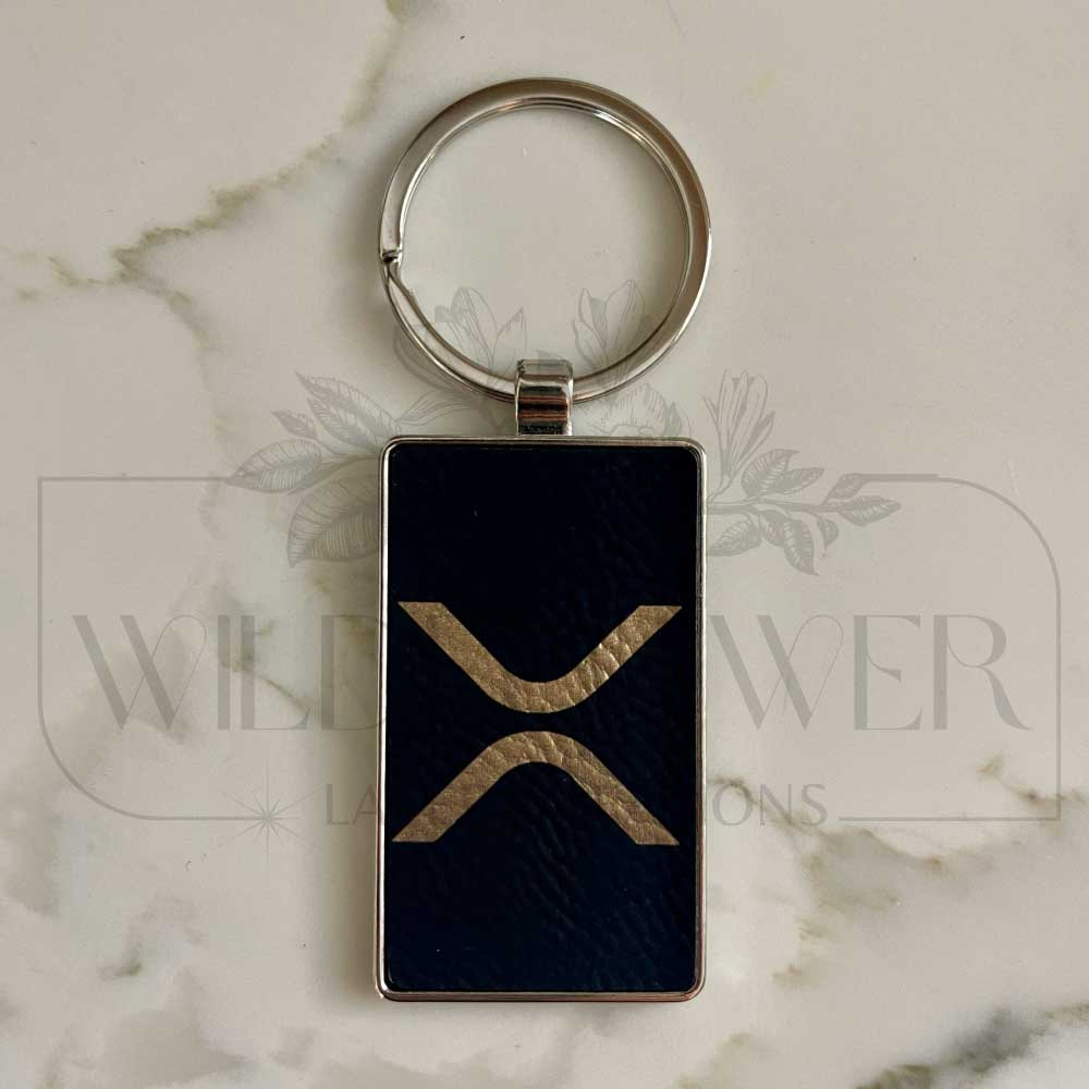 XRP "X" Keychain - Leather/Metal