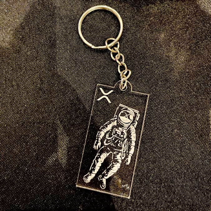 Keychain - Clear Astronaut X