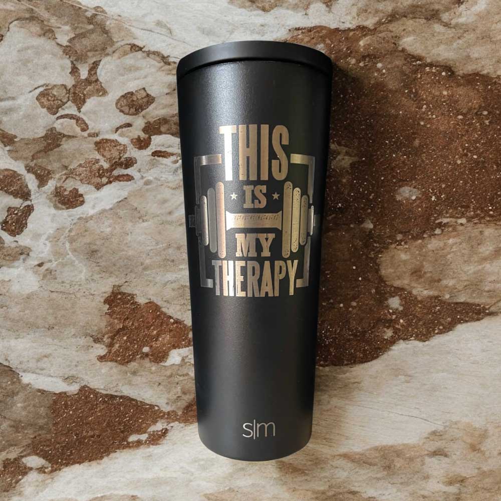 Fitness is my Therapy - 24oz Simple Modern Tumbler