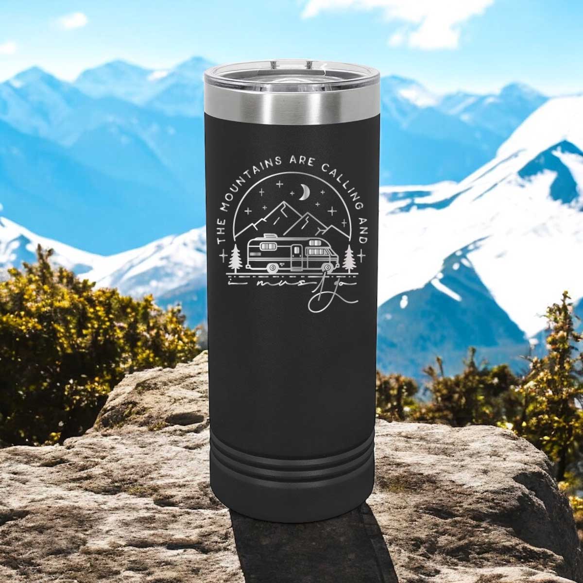 The Mountains are Calling - 22oz Skinny Tumblers