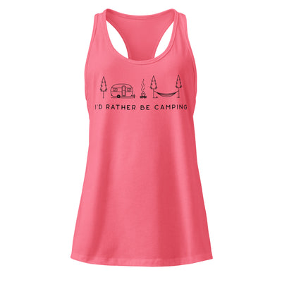 I'd Rather be Camping - Women’s Fitted Tank Top