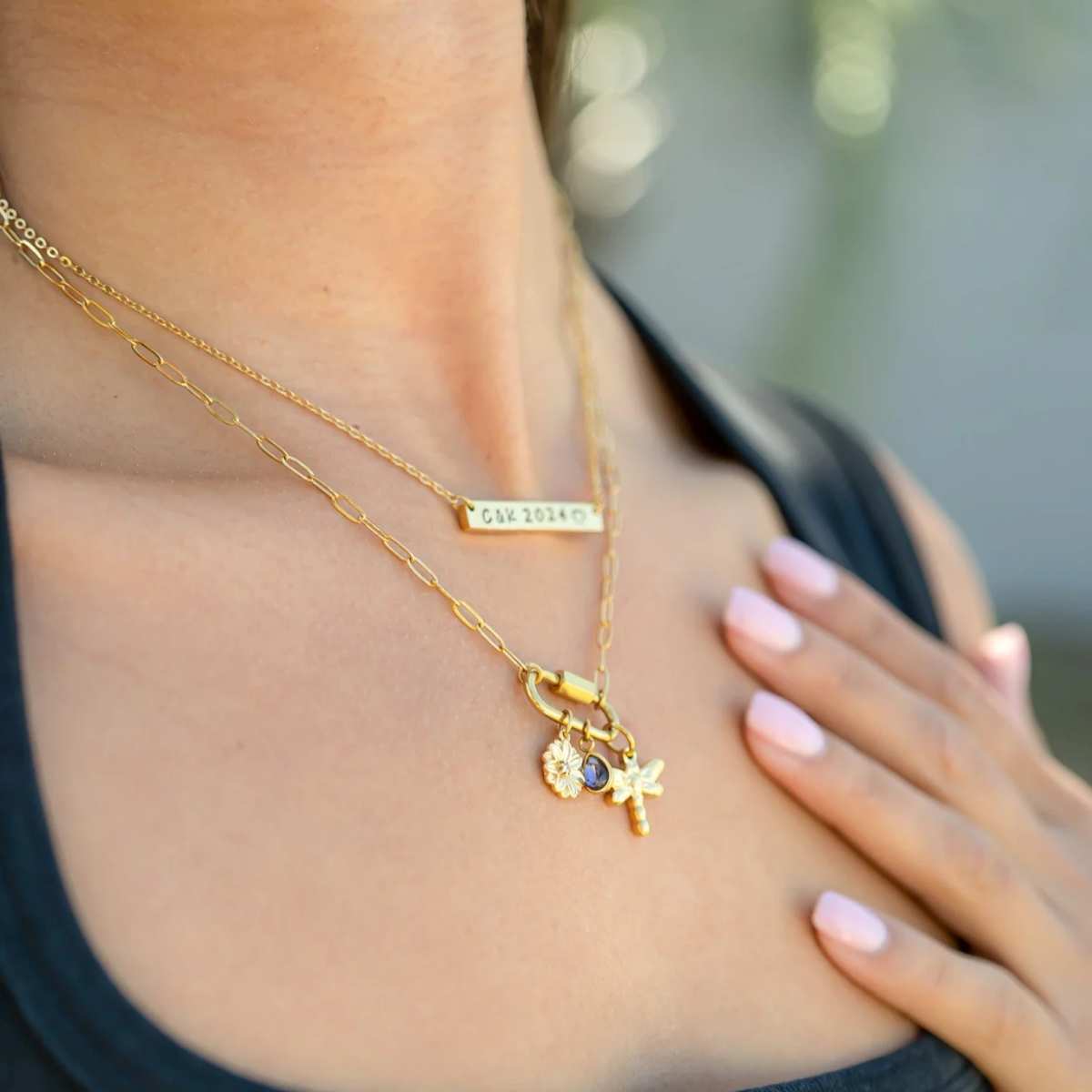 Personalized Name Bar Necklace
