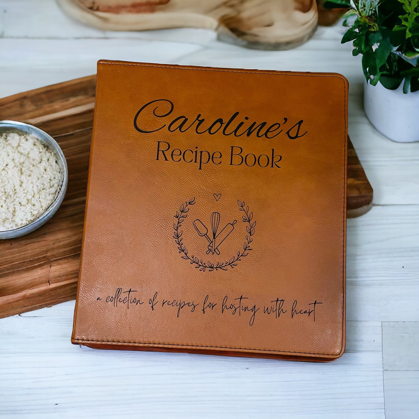 Personalized Leather Recipe Binder