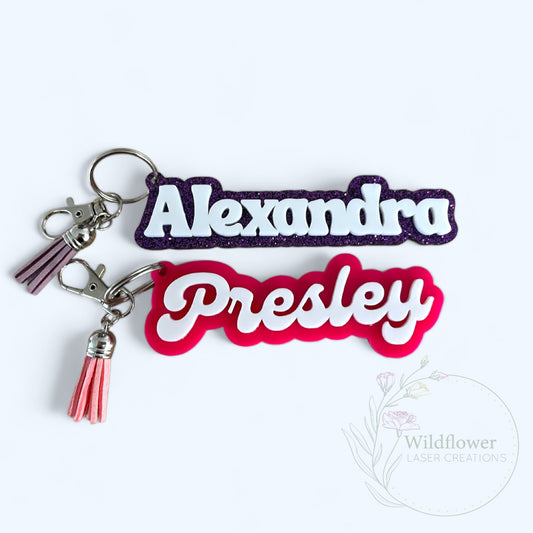 Custom Name Acrylic Keychains