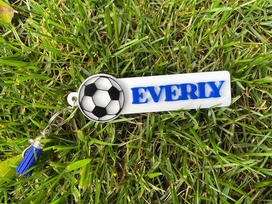 Soccer Name Keychains