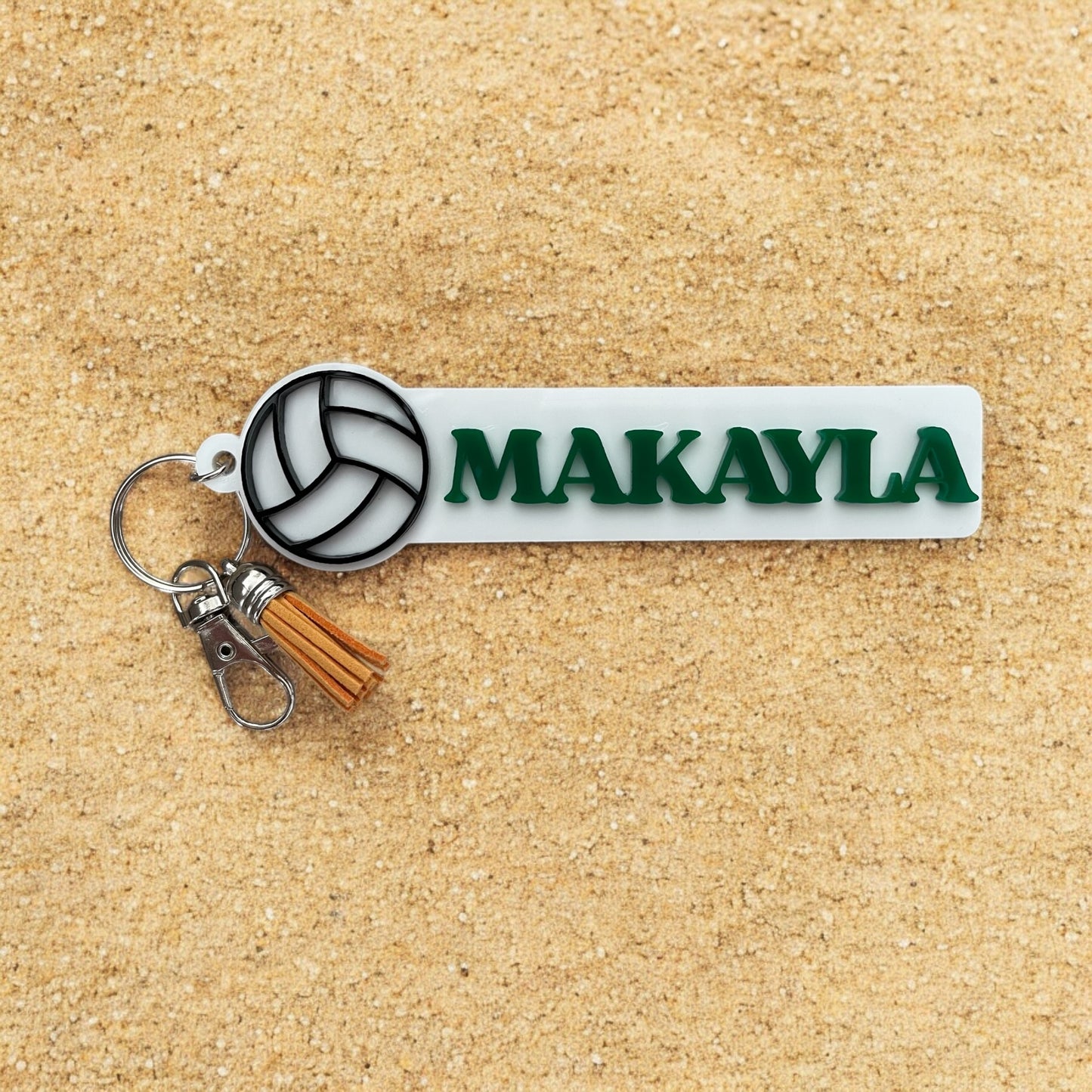 Volleyball Name Keychains